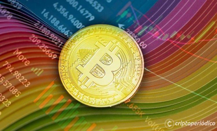 Bitcoin muestra una predicción de precio de 100.000$ en 2025 según gráfico arcoiris