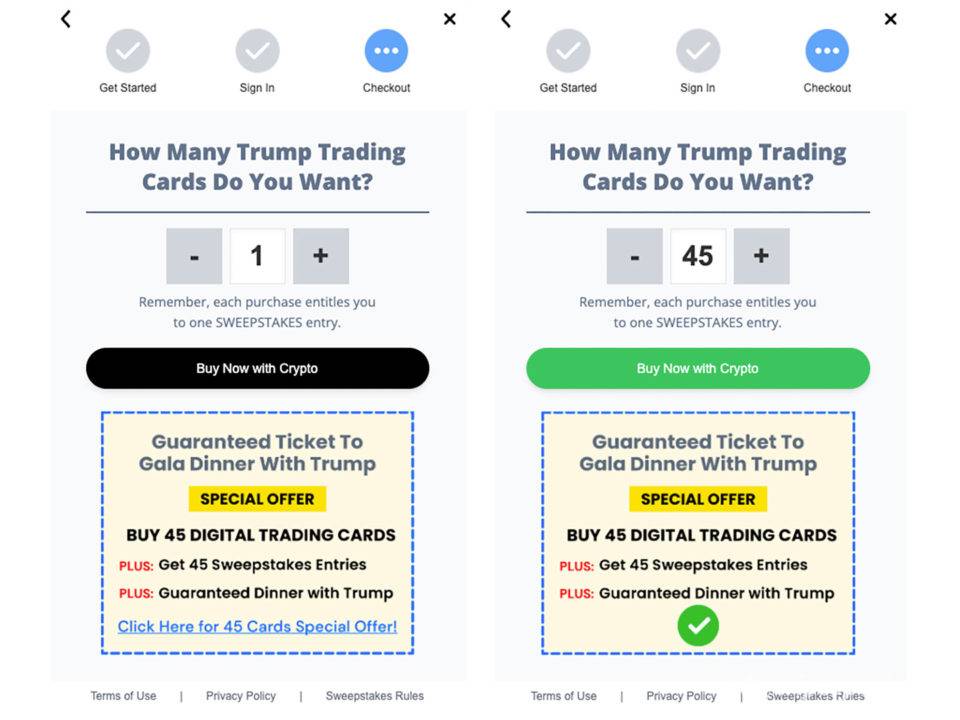 Donald Trump annonce la création de cartes à collectionner numériques à 99 $.