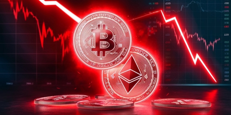 Caída de Bitcoin, Ethereum y Dogecoin: 444 millones liquidados en posiciones largas
