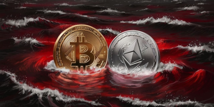 Bitcoin y Ethereum caen drásticamente mientras las liquidaciones exceden los 600 millones de dólares