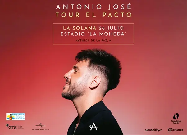 Antonio José trae su magia musical a La Solana el 26 de julio en la emocionante Feria de Santiago y Santa Ana