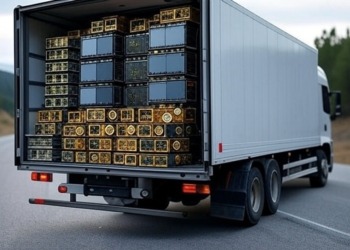 Un camión de minería de Bitcoin se conecta de manera clandestina a la red eléctrica de un pueblo ruso