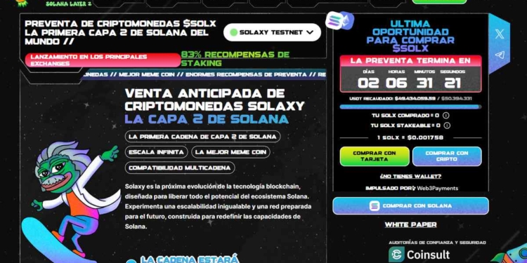 Descubre Solaxy, la L2 de Solana que promete revolucionar el sector en sus últimas horas de lanzamiento.