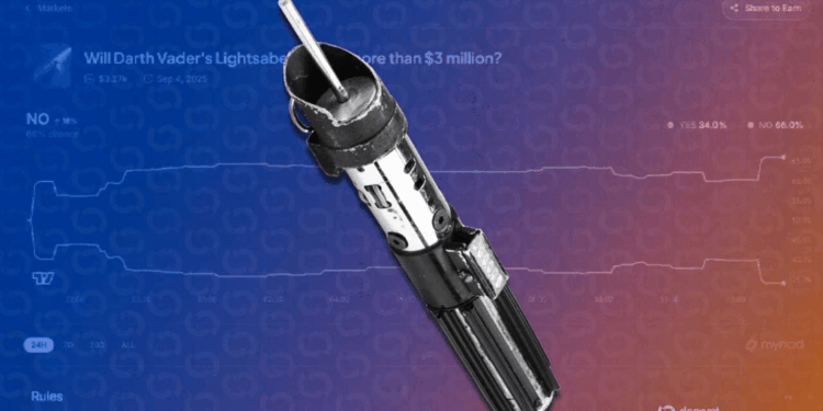 El sable de luz de Darth Vader podría superar los 3 millones de dólares en la subasta de esta semana, ¡y esto es solo el principio!