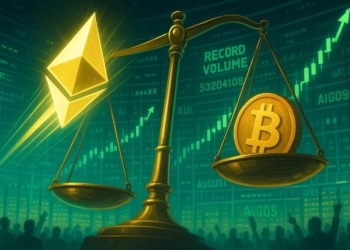 Ethereum supera a Bitcoin y marca un récord histórico en el volumen de comercio de agosto