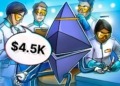 Las razones detrás del estancamiento de Ethereum por debajo de los 4500 dólares