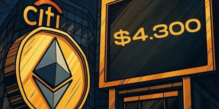 Citigroup anticipa un sorprendente precio de Ethereum: ¿llegará a los $4.300 para fin de año? 1 Citigroup anticipa un sorprendente precio de Ethereum: ¿llegará a los $4.300 para fin de año?