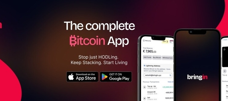 La nueva app de Bringin permite a los europeos de Bitcoin disfrutar al máximo de su experiencia financiera.