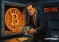 La presión aumenta sobre el Bitcoin: Salidas récord de 536 millones en ETF sorprenden al mercado.