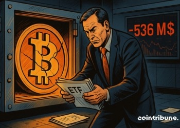 La presión aumenta sobre el Bitcoin: Salidas récord de 536 millones en ETF sorprenden al mercado.
