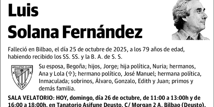 La inesperada despedida de Luis Solana Fernández: un legado que queda en la memoria