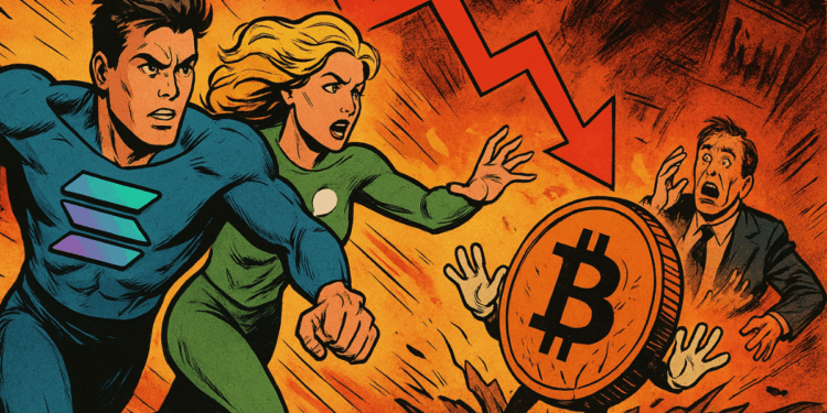 Solana y XRP desafían la tormenta: ¿cómo resisten mientras Bitcoin enfrenta una estampida de retiros?