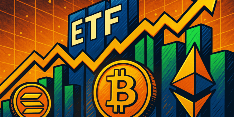 El resurgir de los ETF de Cripto: Bitcoin, Ether y Solana sorprenden con nuevos ingresos tras una semana turbulenta