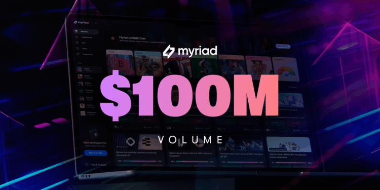 El Mercado de Predicción Myriad Supera los 100 Millones: Un Asombroso Crecimiento de 10 Veces en Solo Tres Meses. 1 El Mercado de Predicción Myriad Supera los 100 Millones: Un Asombroso Crecimiento de 10 Veces en Solo Tres Meses.