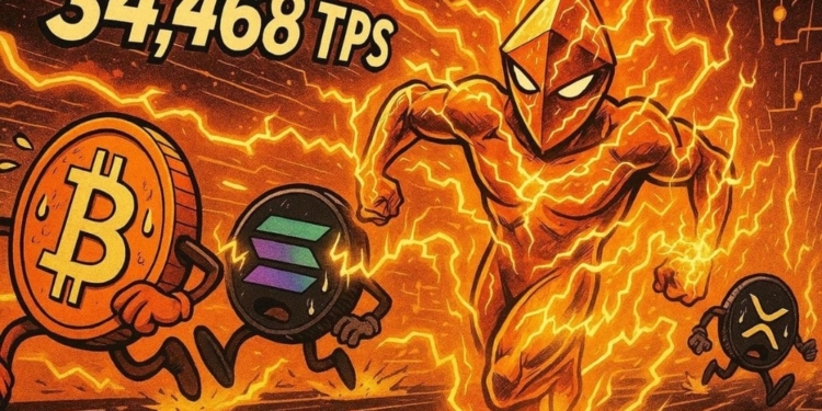 Ethereum rompe barreras: ¡34,468 transacciones de criptomonedas por segundo! 1 Ethereum rompe barreras: ¡34,468 transacciones de criptomonedas por segundo!