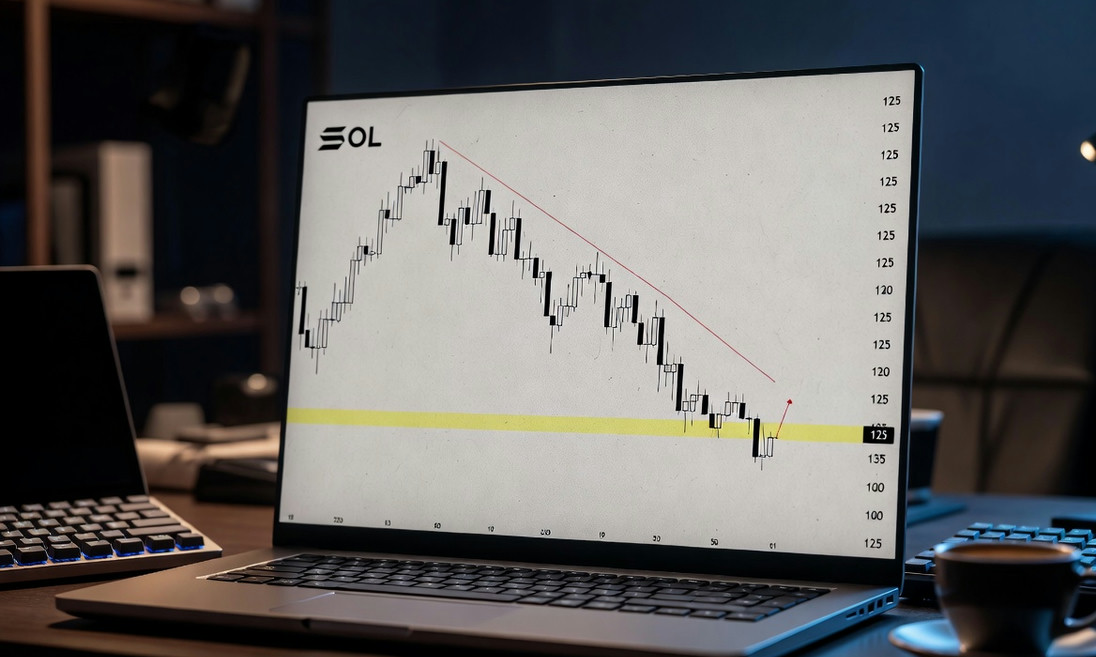 Solana (SOL) se aferra a los 125 dólares: análisis técnico y peligros de liquidez de cara a diciembre de 2025.