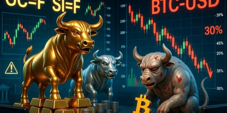 El auge del oro y la plata frente al desplome del bitcoin: ¿estamos ante el fin del refugio digital? 1 El auge del oro y la plata frente al desplome del bitcoin: ¿estamos ante el fin del refugio digital?
