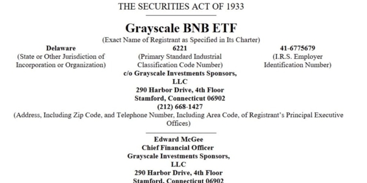 Grayscale da un paso audaz: Solicita un ETF BNB Spot ante la SEC y se aventura más allá de Bitcoin y Ether.
