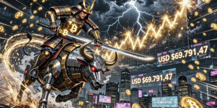 La sorprendente escalada de Bitcoin: alcanza los 69.791,47 dólares el 14 de febrero de 2026 con un aumento del 5,22%