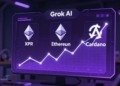 Grok IA adelanta aumentos explosivos para XRP, Cardano y Ethereum en 2026 ¿Estamos ante una nueva era para las criptomonedas?