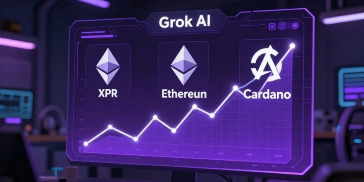 Grok IA adelanta aumentos explosivos para XRP, Cardano y Ethereum en 2026 ¿Estamos ante una nueva era para las criptomonedas?