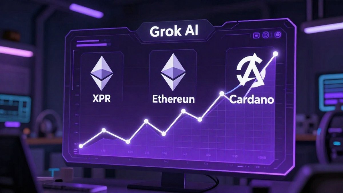 Grok IA adelanta aumentos explosivos para XRP, Cardano y Ethereum en 2026 ¿Estamos ante una nueva era para las criptomonedas?