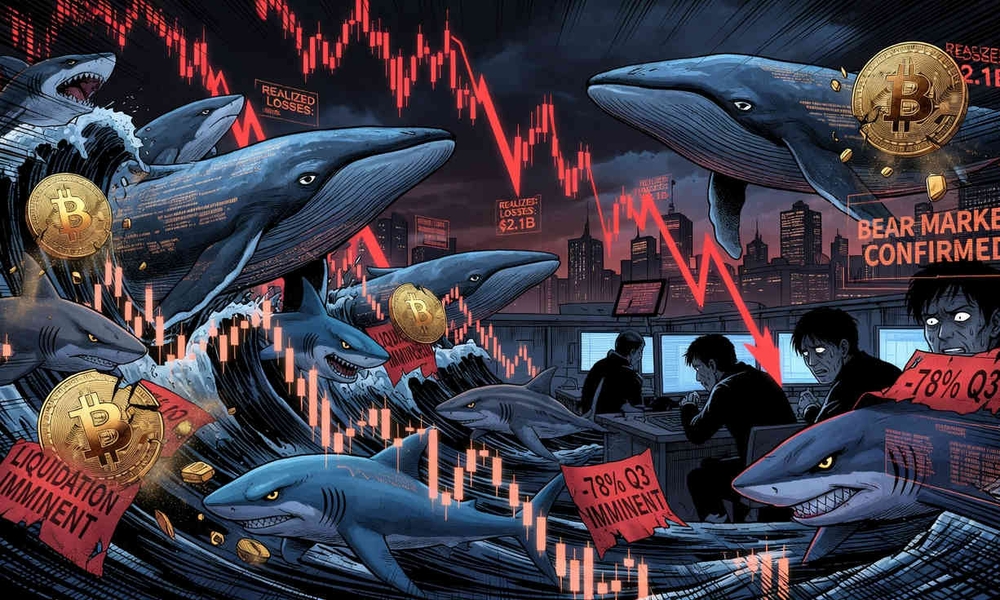 Las ballenas y tiburones de Bitcoin sufren pérdidas diarias de 337 millones de dólares en el primer trimestre 1 Las ballenas y tiburones de Bitcoin sufren pérdidas diarias de 337 millones de dólares en el primer trimestre