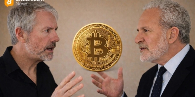 La batalla de opiniones sobre Bitcoin: Saylor y Schiff se enfrentan mientras advierte sobre la caída de MSTR