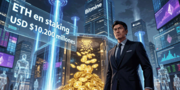 Bitmine alcanza los 10.000 millones en ETH en staking y se aproxima al 5% del total disponible.