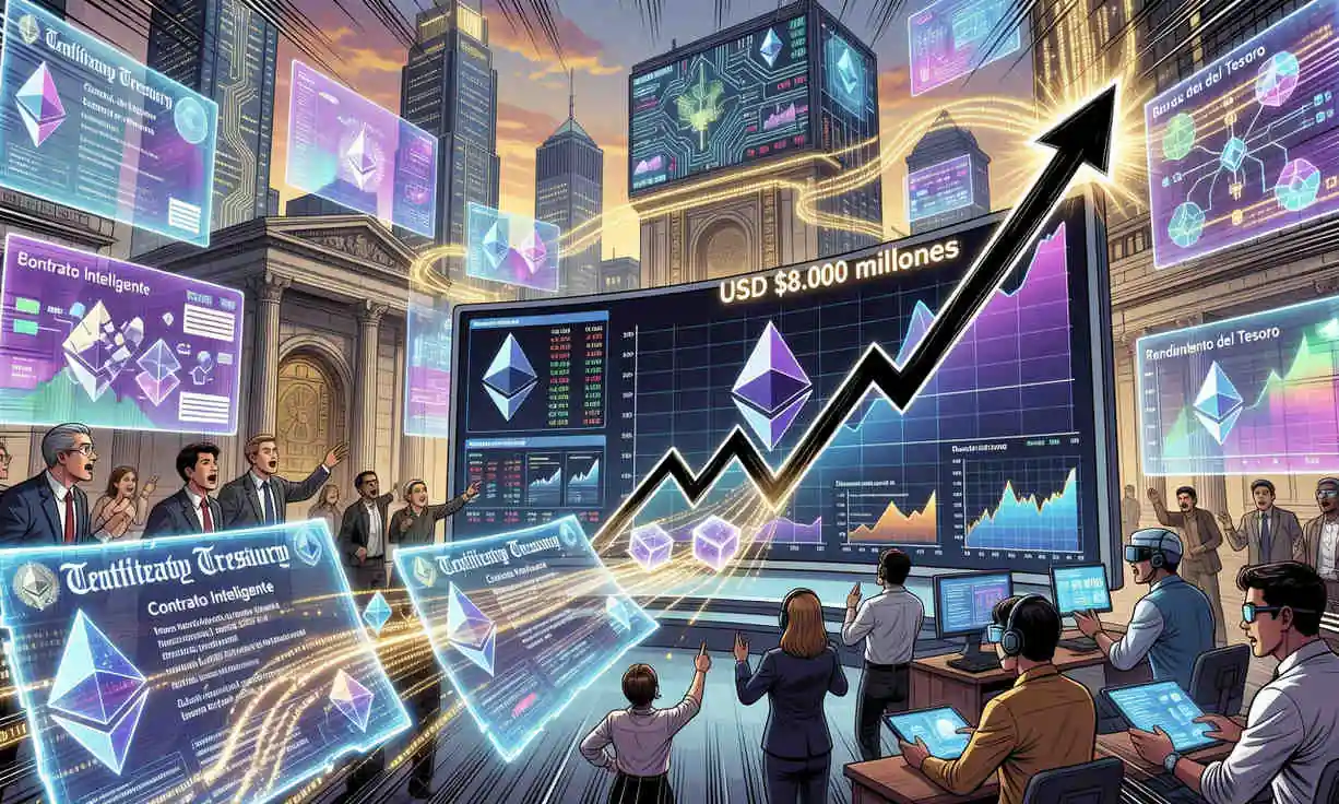 Récord histórico: Bonos tokenizados del Tesoro de EE. UU. superan los 8.000 millones de dólares en Ethereum