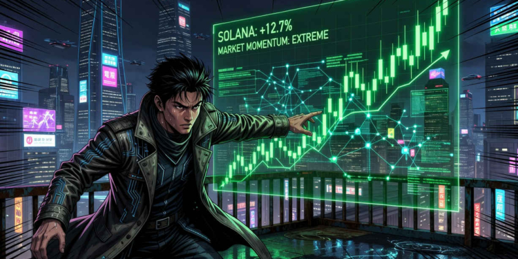 Solana se dispara un 3.6% y roza los 96 dólares en un contexto de gran actividad comercial.