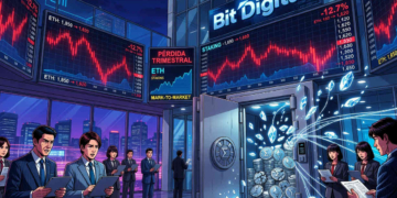 Bit Digital sufre un duro golpe: pérdidas de 146,7 millones de dólares tras el desplome de Ethereum.