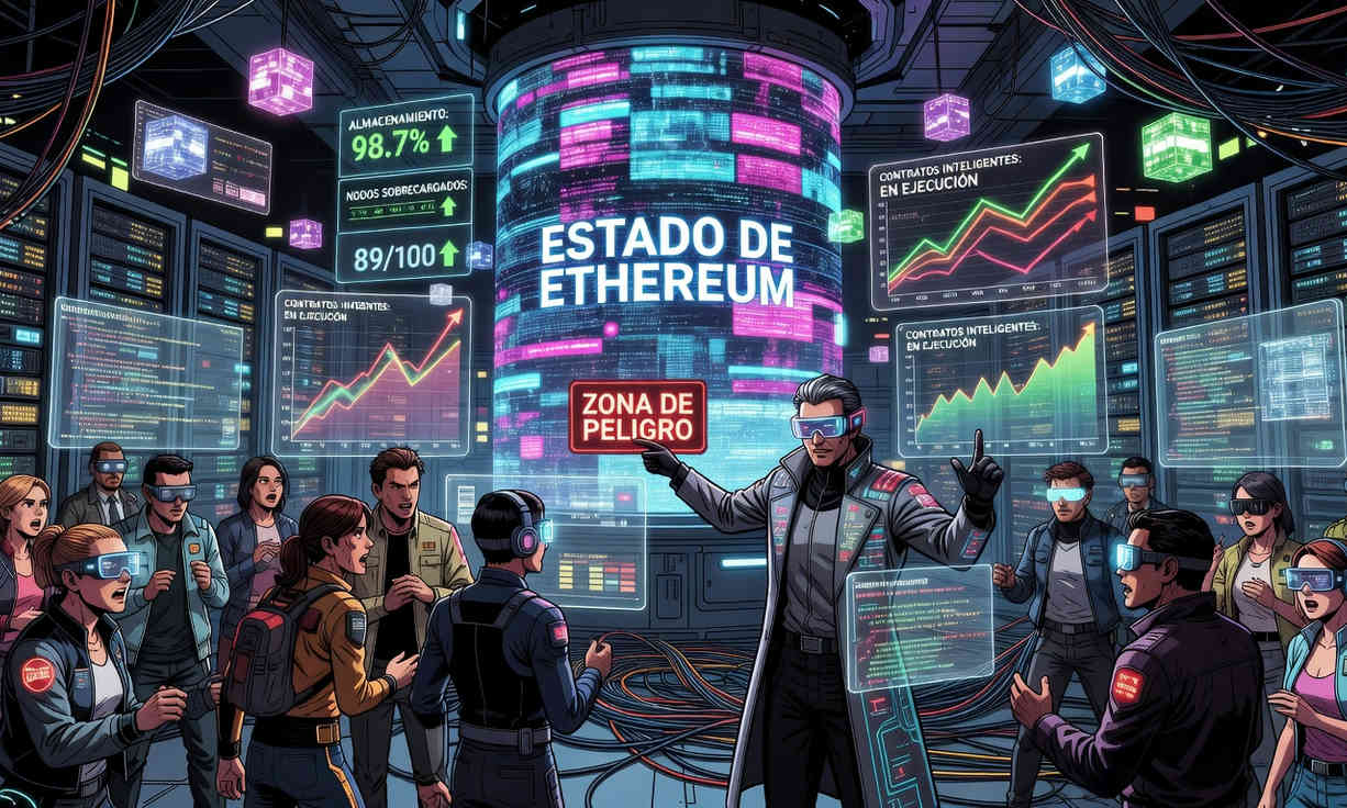 Ethereum en crisis: ¿puede su elevada carga de datos amenazar su futuro? 1 Ethereum en crisis: ¿puede su elevada carga de datos amenazar su futuro?