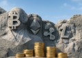 Las cuatro criptomonedas que han alcanzado la cima y se comparan con el Monte Rushmore.