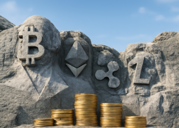 Las cuatro criptomonedas que han alcanzado la cima y se comparan con el Monte Rushmore.