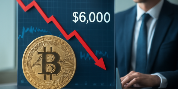 Bitcoin se desploma a 65.000 dólares a la espera del impactante discurso de Kevin Warsh en la FED.