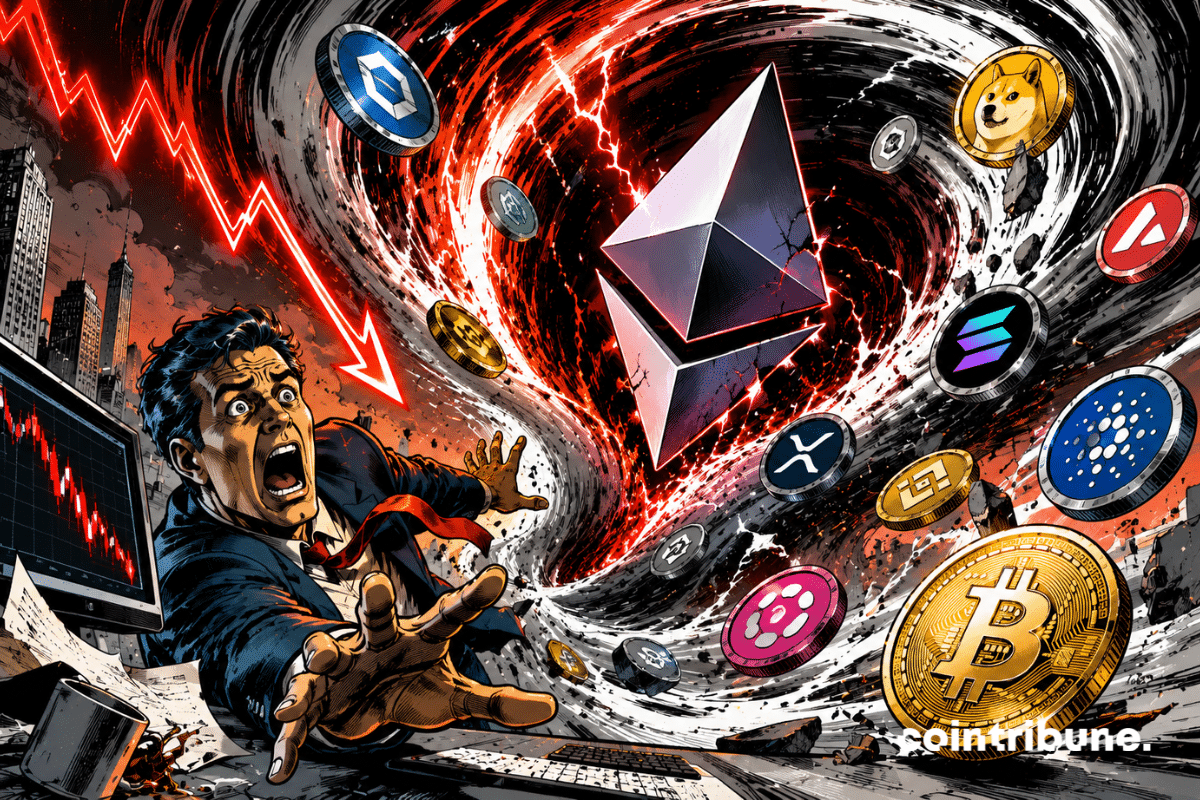 El dramático desplome del Ether hunde la capitalización de las altcoins por debajo de los 880 mil millones. 1 El dramático desplome del Ether hunde la capitalización de las altcoins por debajo de los 880 mil millones.