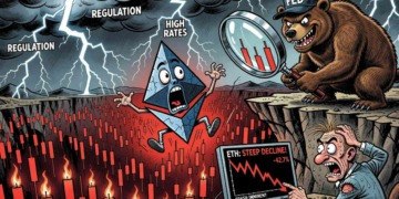 Ethereum cae a 1.641 dólares y desata la preocupación en el mundo cripto.
