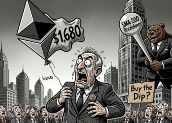 Ethereum lucha por mantener los $1.680 mientras el volumen cae un asombroso 57%