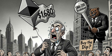 Ethereum lucha por mantener los $1.680 mientras el volumen cae un asombroso 57%