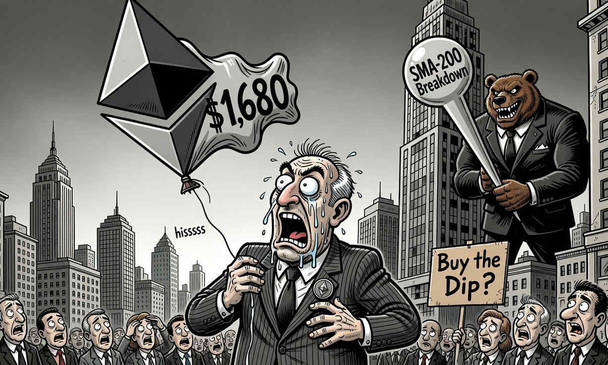Ethereum lucha por mantener los $1.680 mientras el volumen cae un asombroso 57% 1 Ethereum lucha por mantener los $1.680 mientras el volumen cae un asombroso 57%