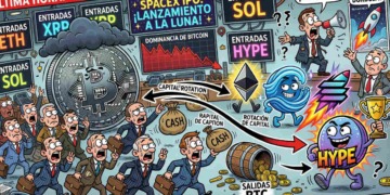 El auge de los ETF cripto impulsa a Ethereum, XRP, Solana y HYPE, mientras Bitcoin se desinfla.