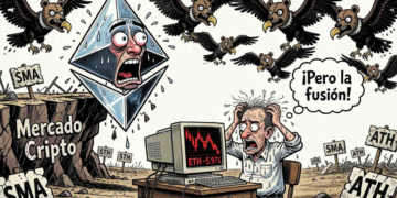Ethereum cae drásticamente un 5.97% y atraviesa niveles críticos en una jornada de gran actividad.