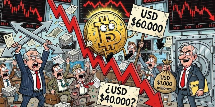 Bitcoin se encamina hacia su mes más desafiante desde junio de 2022 al desplomarse por debajo de los 60.000 dólares.