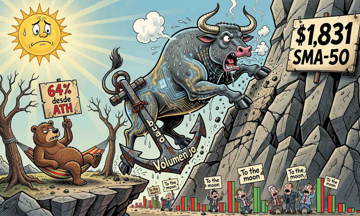 Ethereum vive un salto del 7,98% y se enfrenta a un crucial desafío en los USD $1.761. 1 Ethereum vive un salto del 7,98% y se enfrenta a un crucial desafío en los USD $1.761.