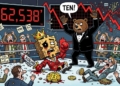 Bitcoin enfrenta una dura batalla: su precio se desploma a USD $62.500 tras perder la mitad de su valor histórico.