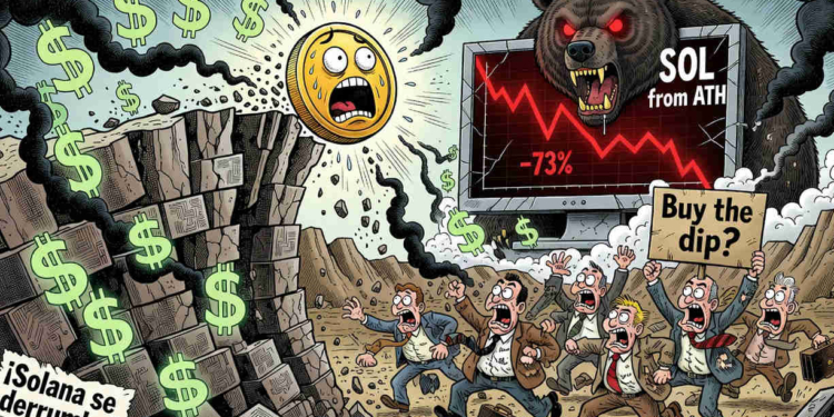 Solana sufre una caída dramática por debajo de los 77 dólares tras un tsunami de ventas.