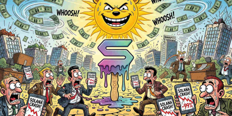 Solana se desploma un 4,87 % en un mar de ventas masivas de altcoins el 8 de julio de 2026. 1 Solana se desploma un 4,87 % en un mar de ventas masivas de altcoins el 8 de julio de 2026.
