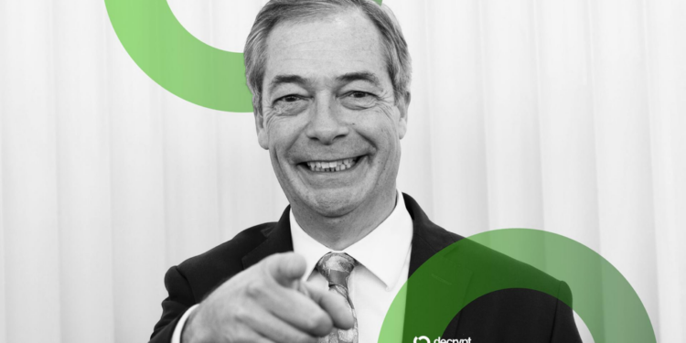 Un multimillonario de Tether sorprende al banquero Nigel Farage con un regalo de 5 millones de libras 1 Un multimillonario de Tether sorprende al banquero Nigel Farage con un regalo de 5 millones de libras