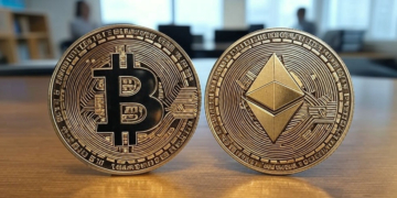 Bitcoin y Ethereum luchan por mantenerse firmes ante los nuevos desafíos del mercado cripto.
